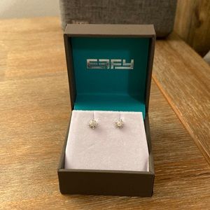Effy Silver and diamond studs.